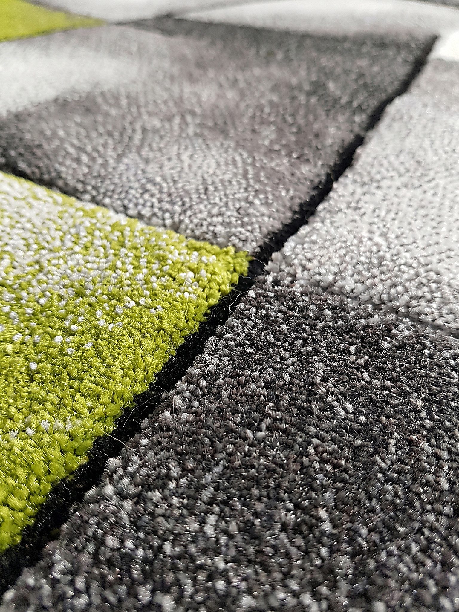 KADIMA DESIGN Teppich BIENO Teppichläufer Grün 80x150 Patchwork Polypropylen Wohnraum, Läufer, Höhe: 14 mm, Saugroboter-geeignet, Strapazierfähig, Farbecht, Pfl – Bild 5 von 5