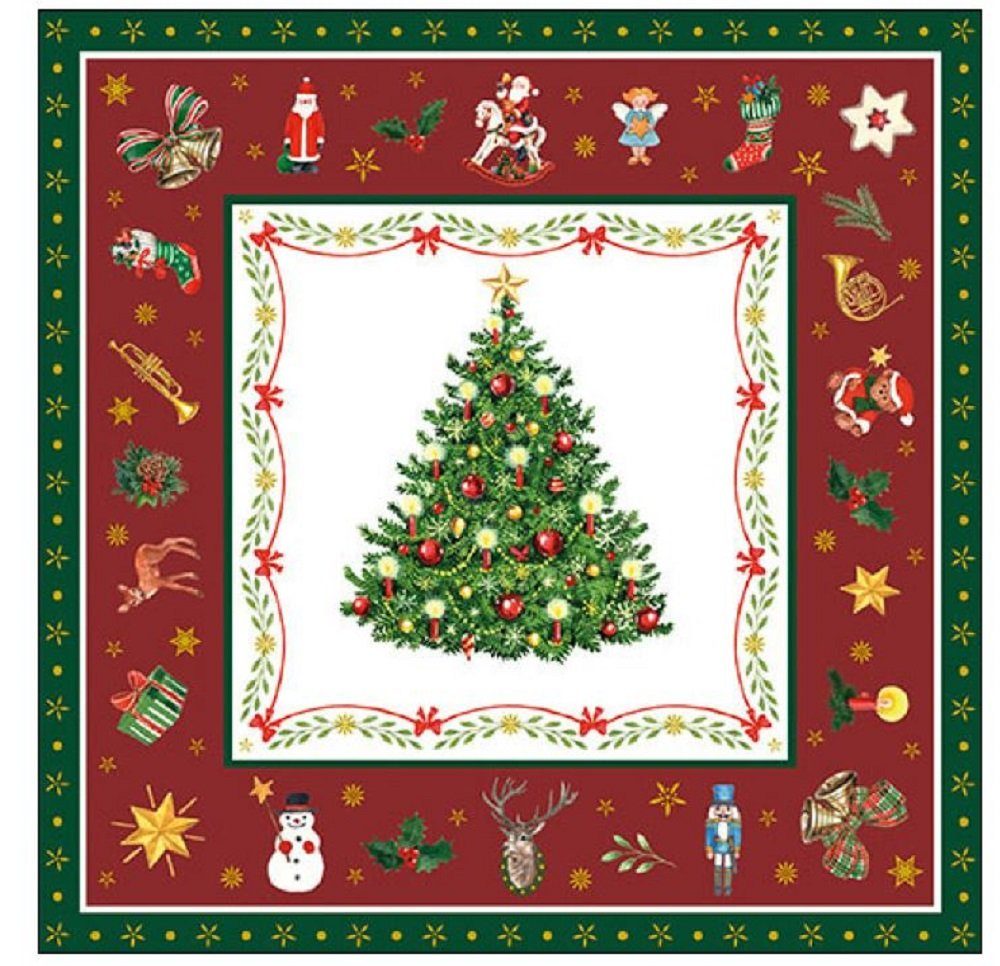 Ambiente Luxury Paper Products Papierserviette Weihnachtsservietten Party Serviette festlicher besonderer Moment, (20 St), Ambiente Servietten im weihnachtlichem Wintergrün