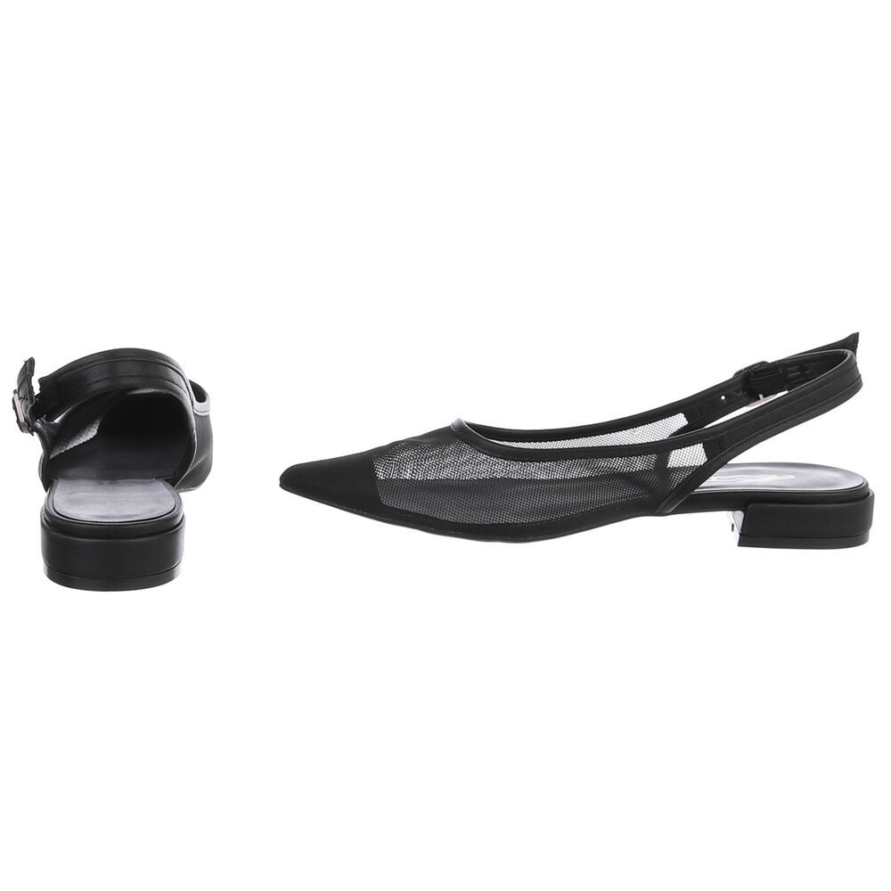 Ital-Design Elegante Sling-Pumps mit atmungsaktivem Obermaterial und Blockabsatz Schnürpumps (91512355) Blockabsatz Schnür- & Riemchenpumps in Schwarz – Bild 5 von 5