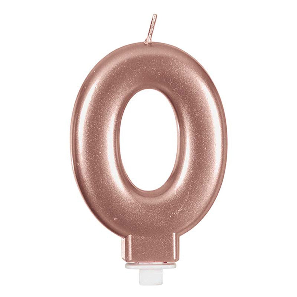 Fiestas Guirca Geburtstagskerze Kerzenzahl 0 Rosegold günstig online kaufen