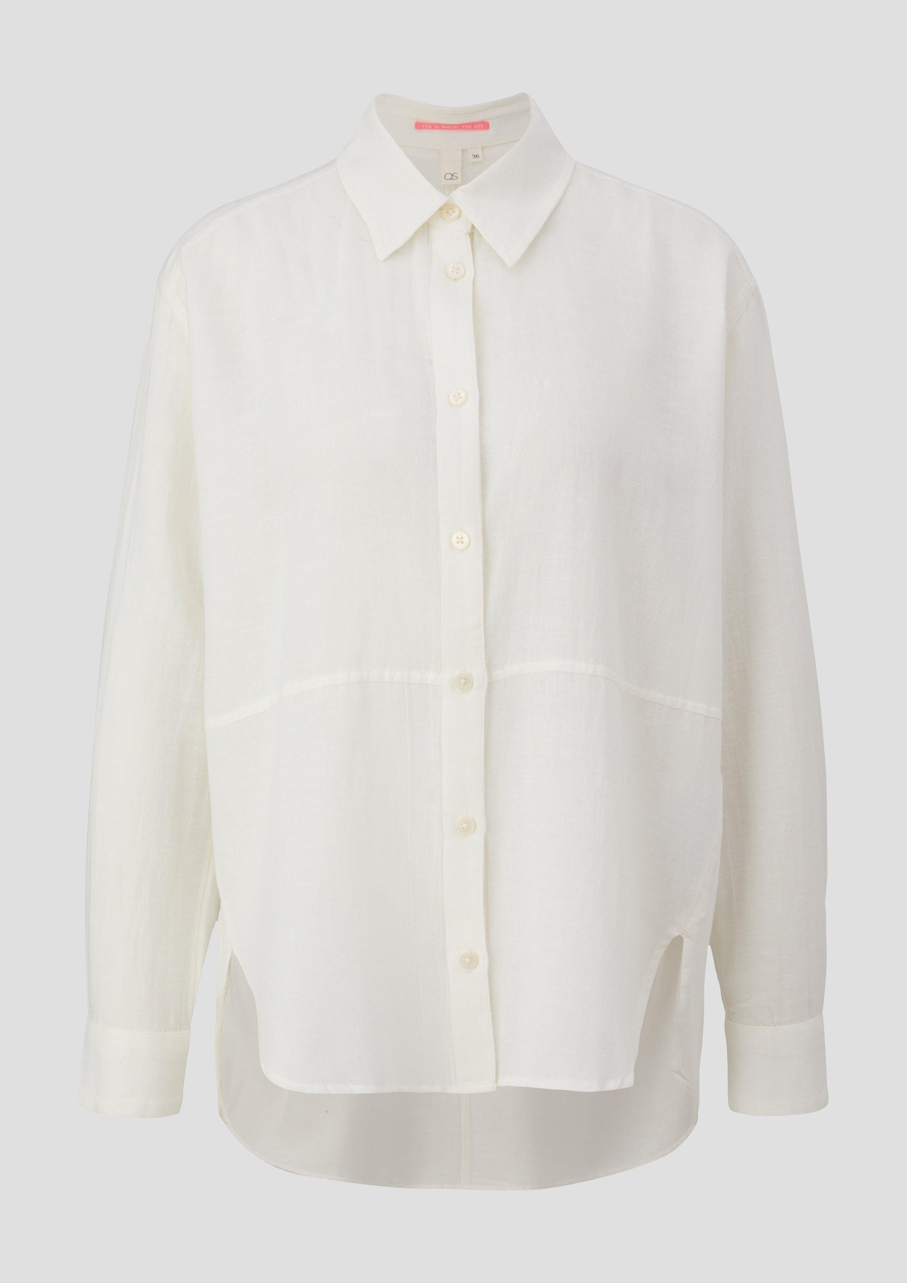 QS Langarmbluse Oversized Bluse aus Viskosemix günstig online kaufen