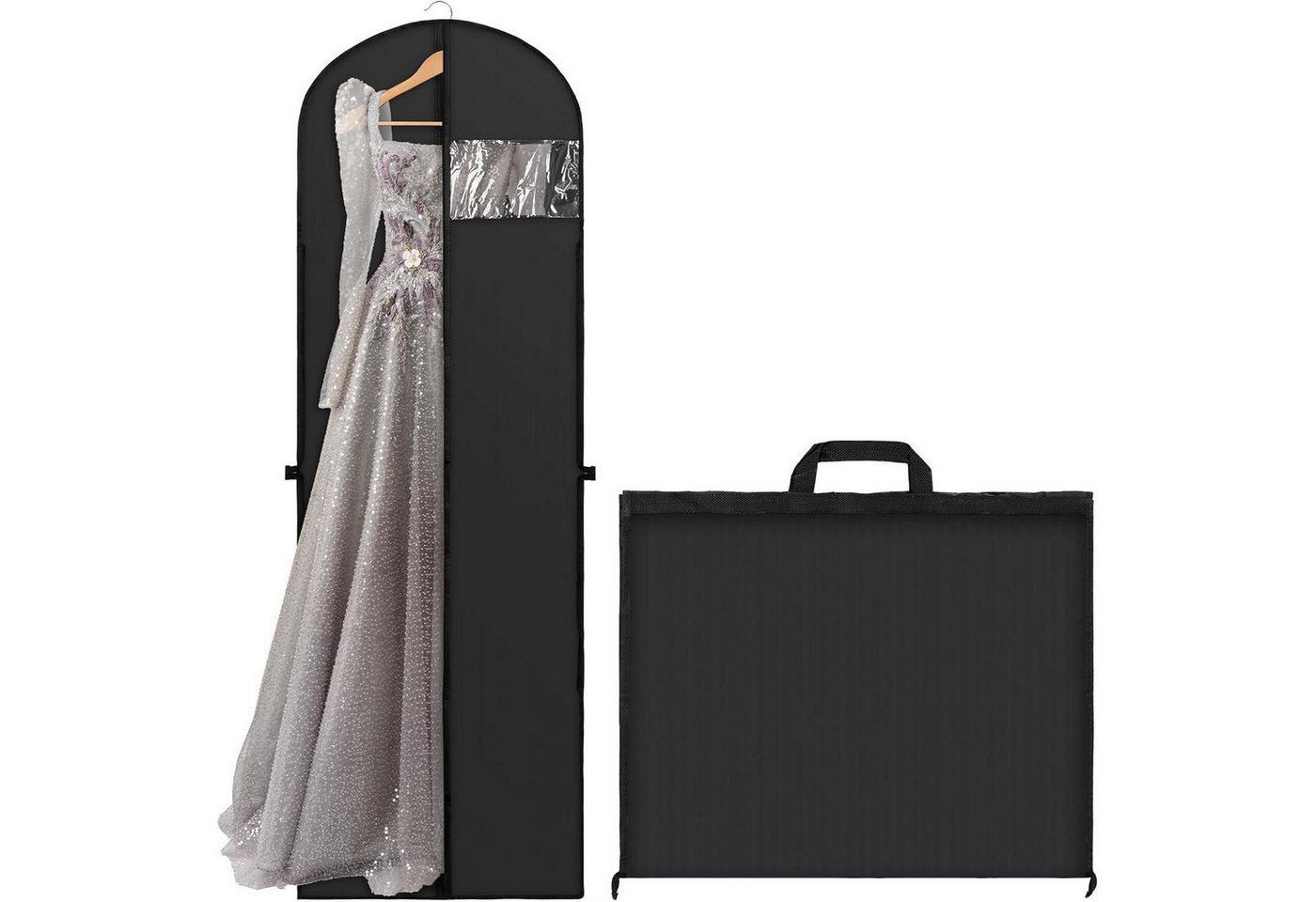 LuxusKollektion Kleidersack Kleidersack 180x60 cm faltbar Lang atmungsaktiv mit Griffen