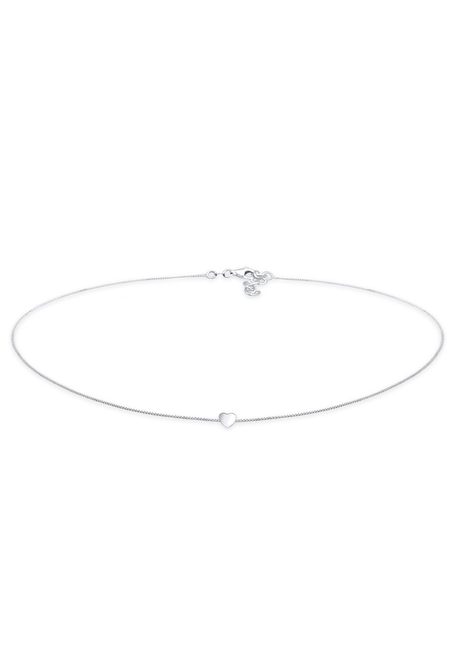 Valentinstagsgeschenk Elli Choker Choker Herz Liebe 925 Silber, silberfarben, Silber
