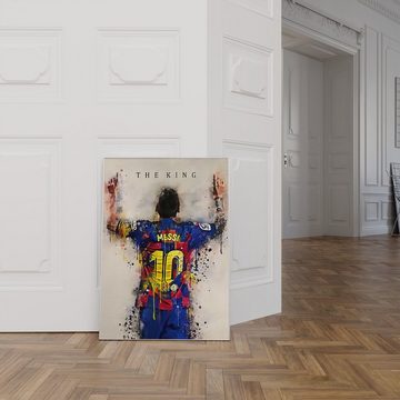 JUSTGOODMOOD Poster Premium ® Lionel Messi Poster · Fc Barcelona · The King · ohne Rahmen