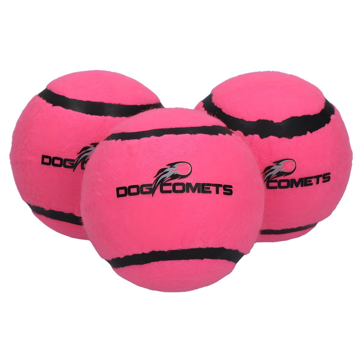 Tierball Hundespielzeug Starlight Tennisball rosa - 3er Pack
