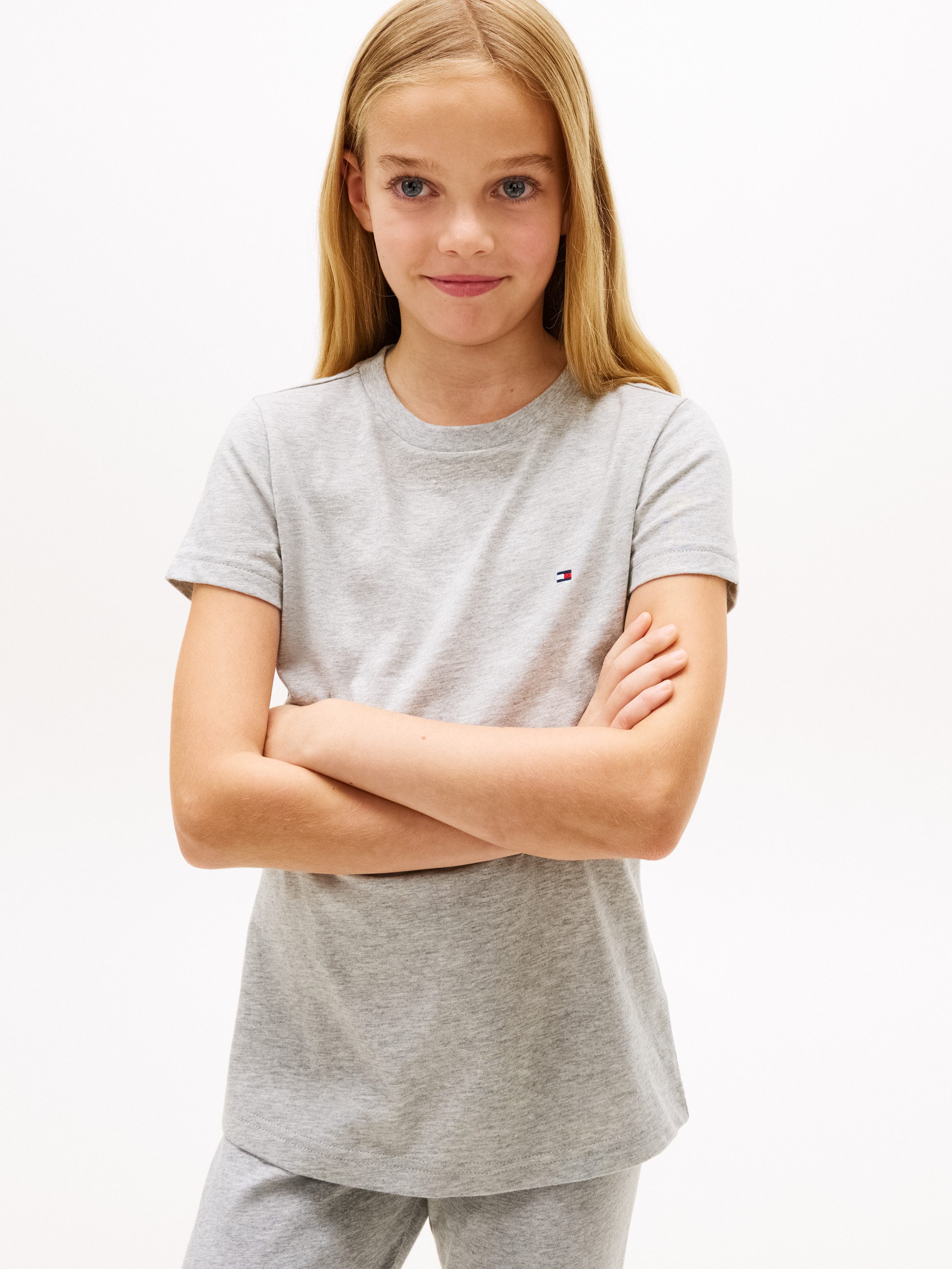 T-Shirt 2P CN TEE mit Stickerei und Rundhals im 2er-Pack