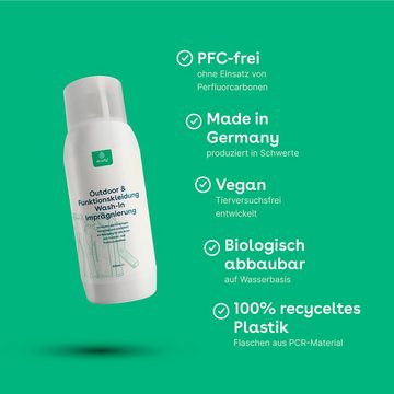 eco:fy Wash-In Imprägnierung für Textilien Imprägnierspray (1 St), Starker Schutz vor Wasser, Fett und Schmutz