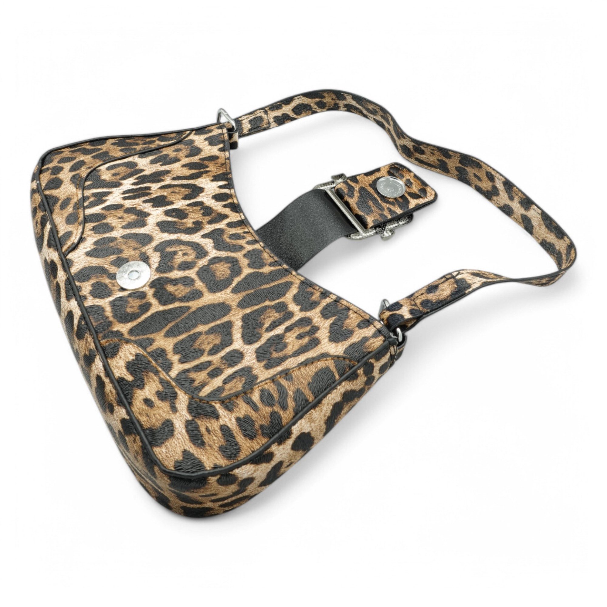 Eyecatcher Handtasche Glamouröse Schultertasche im Leoparden-Look mit Schnalle – Dein Statem (Einzeln)