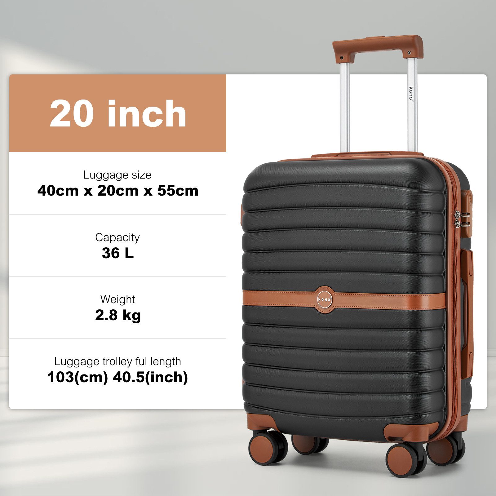 KONO Kofferset Hartschalenkoffer (Höhe: 55/66.5/76.5cm) + günstig online kaufen