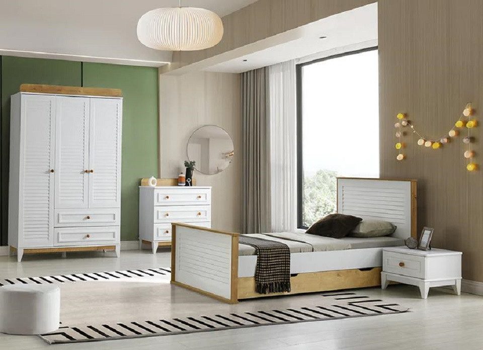 Jugendzimmer-Set Garnitur Kinderbett Kindermöbel Kinderzimmer Bett Holz