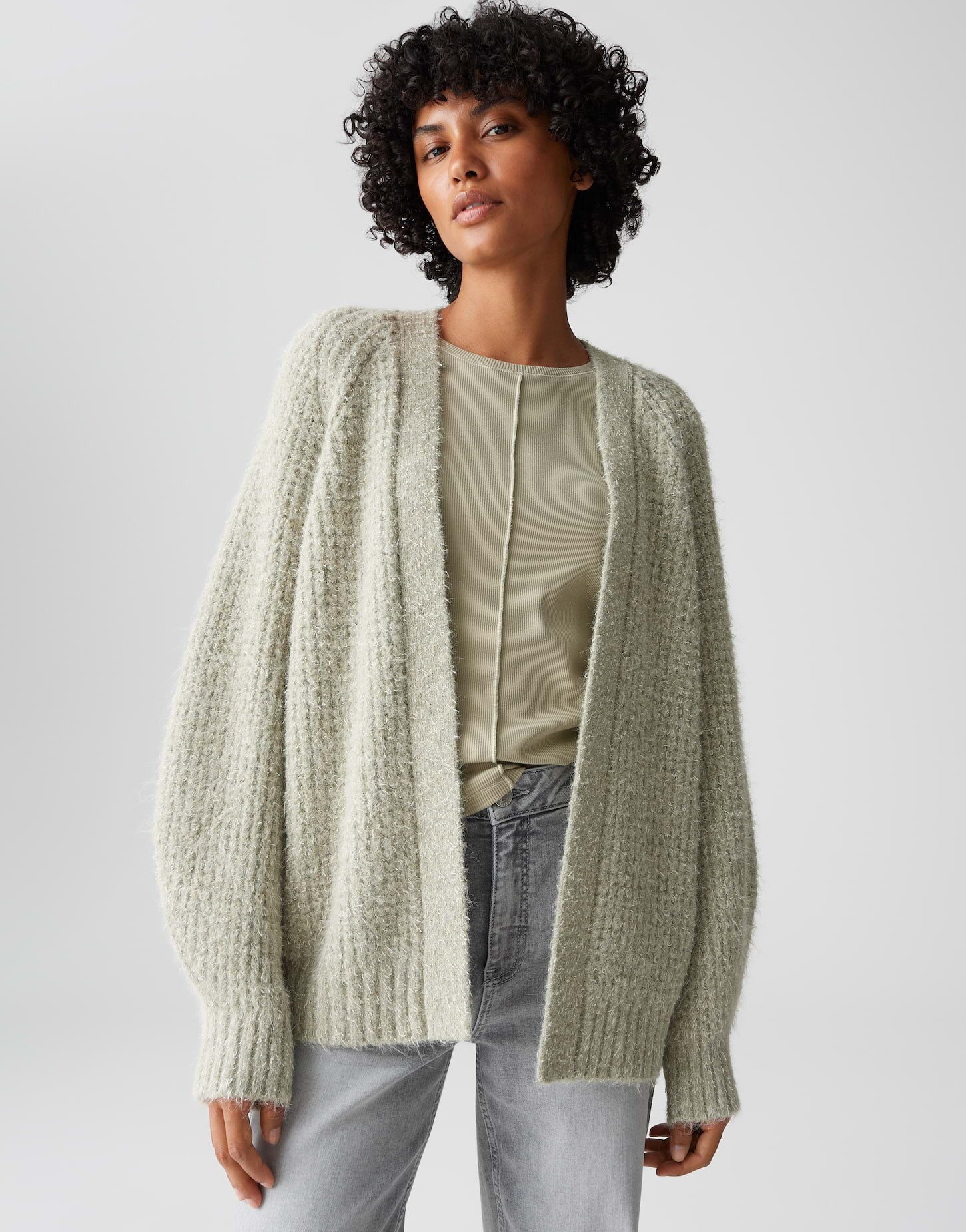 OPUS Cardigan DORNIE Loose Fit mit mehrfarbigem Effektgarn lockere Passform günstig online kaufen