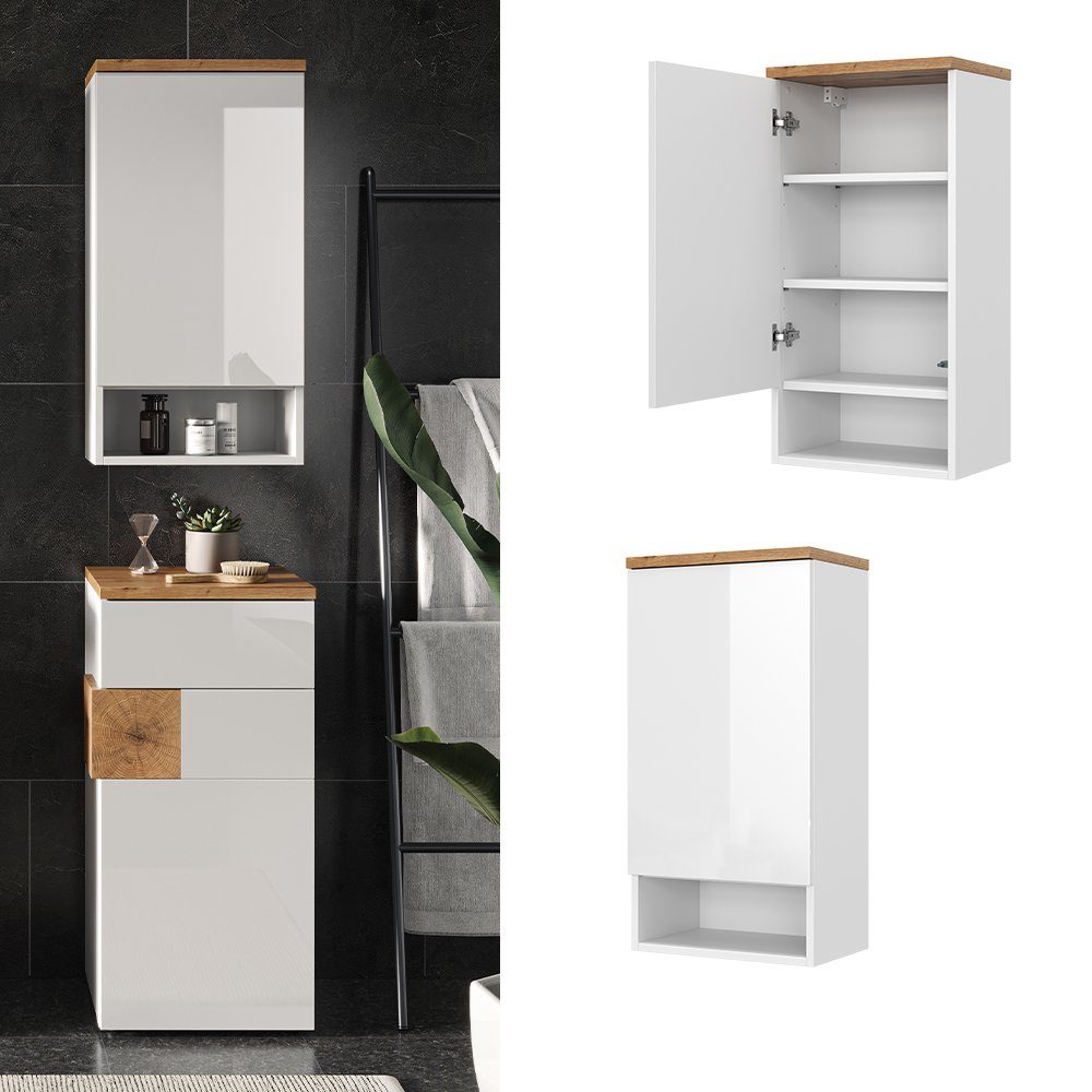 Vicco Hängeschrank Eden, Weiß Hochglanz/Artisan-Eiche, 40 günstig online kaufen