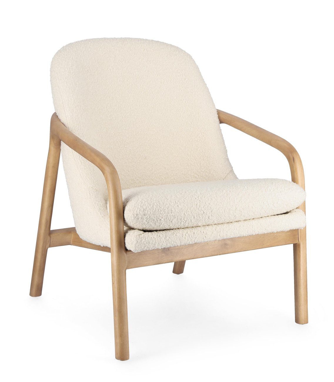 Feeling4Home Sessel Elaide aus Bouclè-Stoff, Creme