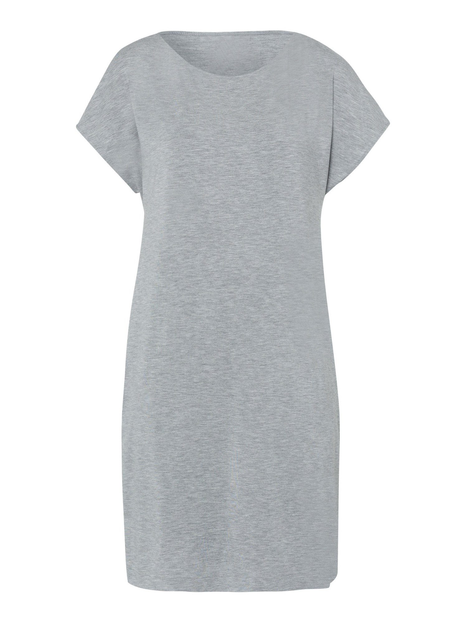 Nachthemd Elegance (1-tlg) Hanro Kurzarm, 90cm grey Natural melange