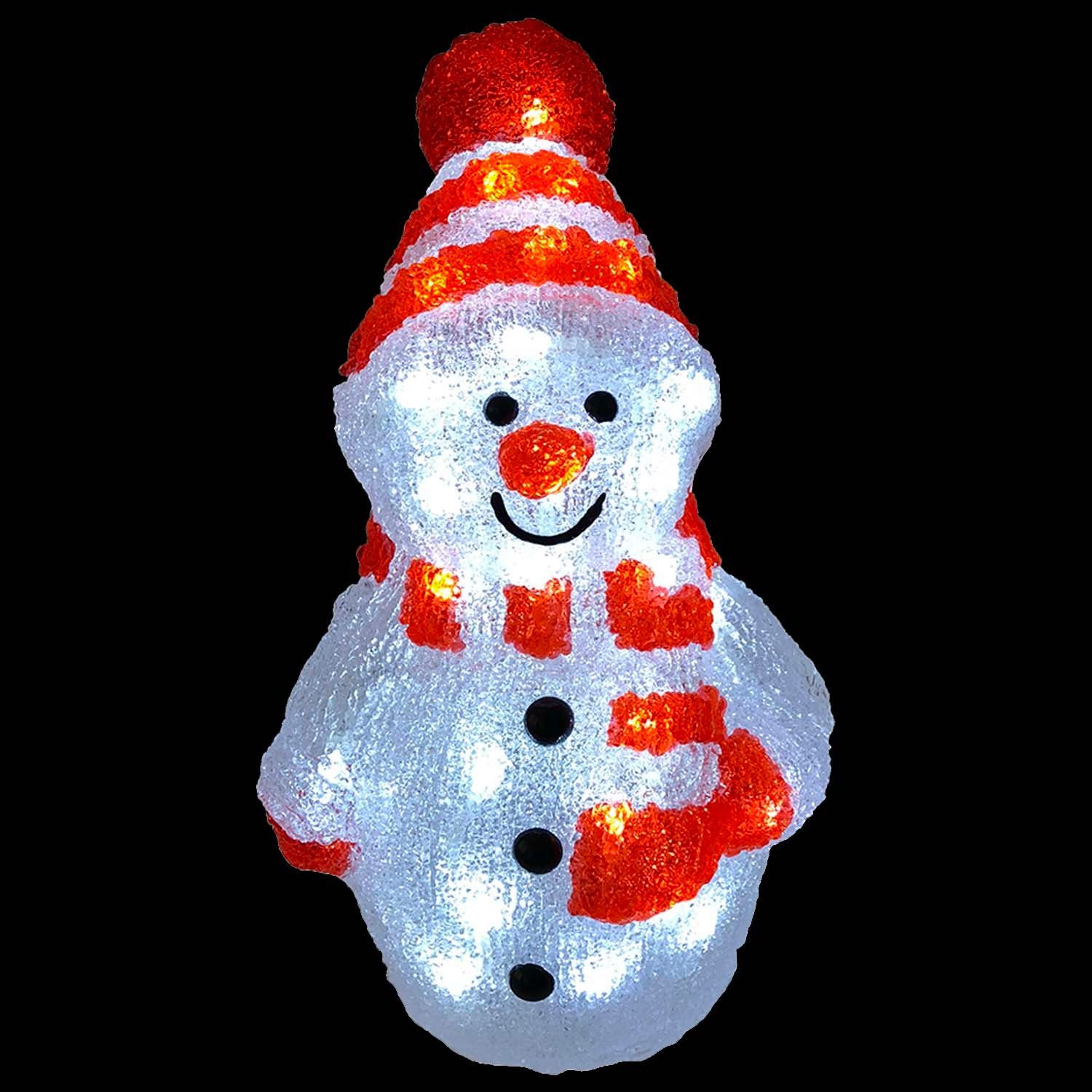 Mojawo Lichtervorhang Acryl Schneemann 40 LEDs kaltweiß Außenbeleuchtung günstig online kaufen