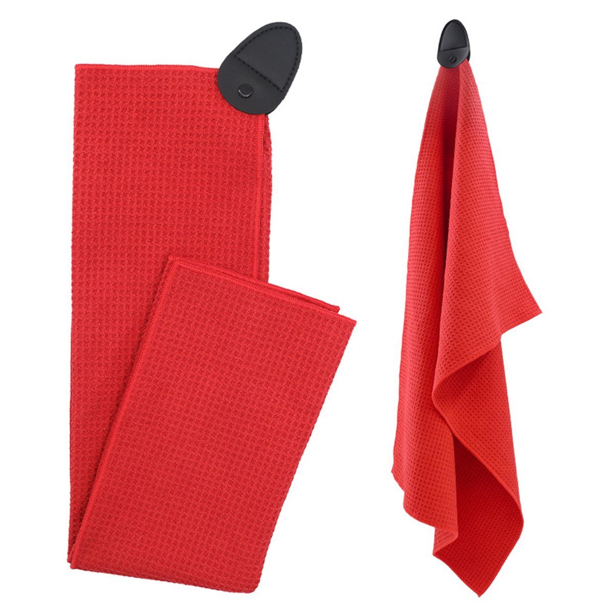 CTGtree Handtücher 2 Stück Golf Handtuch Set Golf Reinigungstuch Golfhandtuch, (2-St) Rot