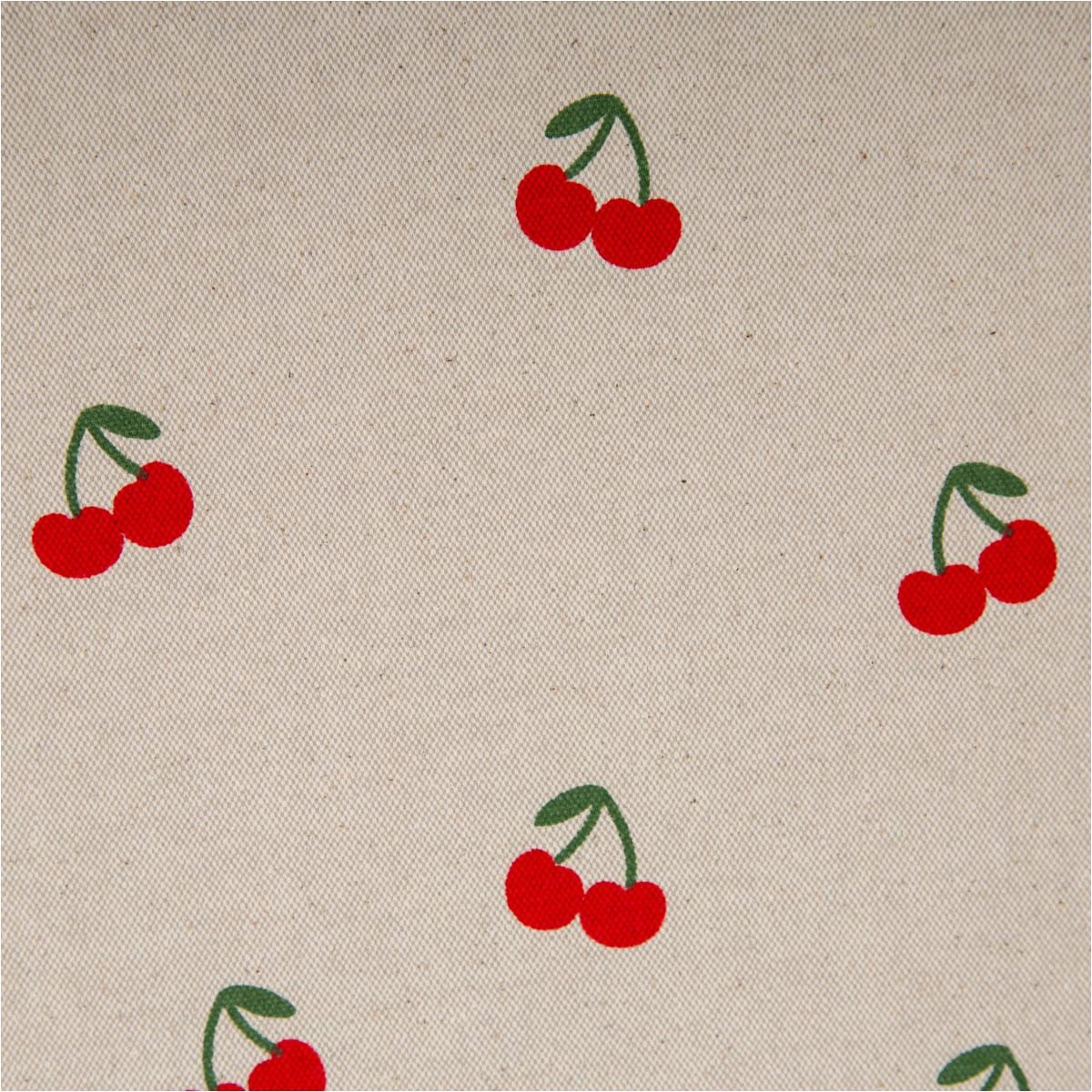 Stoff Stoff Meterware Canvas 70% Baumwolle Leinenlook natur rot 1,48m