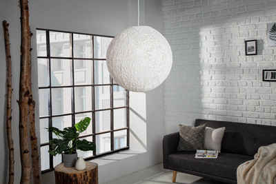 riess-ambiente Hängeleuchte COCOONING 35cm weiß, ohne Leuchtmittel, Wohnzimmer · Kugel · Schlafzimmer · Natural Look