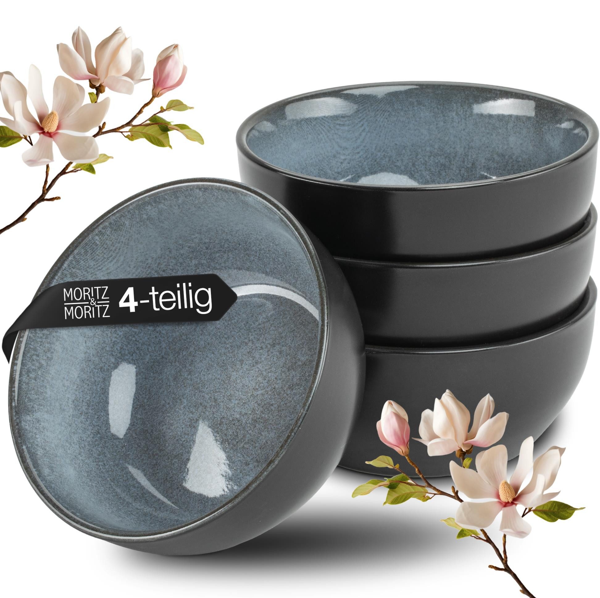 Suppenschüssel VIDA 4tlg Miso Schalen Blau (ohne Servierbrett)