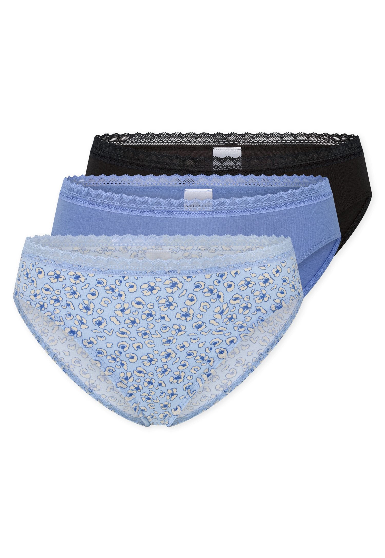 Schiesser Rioslip Modern Multipacks (3er Pack) Spitzenbänder, Baumwollmisch günstig online kaufen