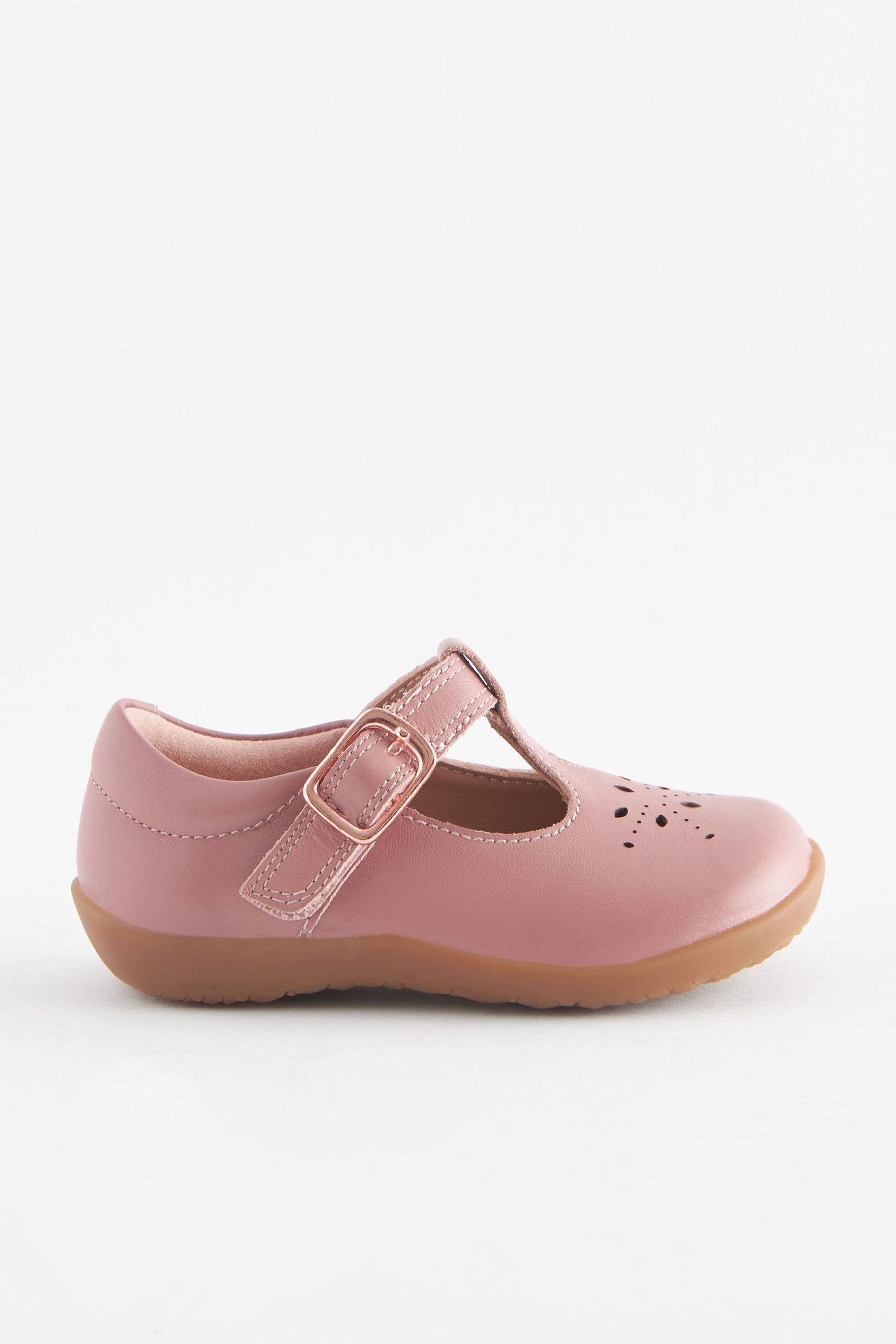 Next Schuh Blush T-Steg für Pink (1-tlg) Laufanfänger Leather Lauflernschuh mit