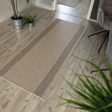 Bettumrandung Natura, 3 Größen, Läufer, ideal im Schlafzimmer Floordirekt, (3-tlg), in Sisal-Optik