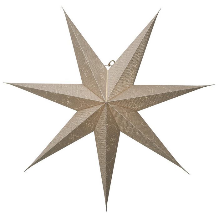 STAR TRADING LED Stern Papierstern Decorus Weihnachtsstern Leuchtstern hängend 7-zackig D: 75cm gold