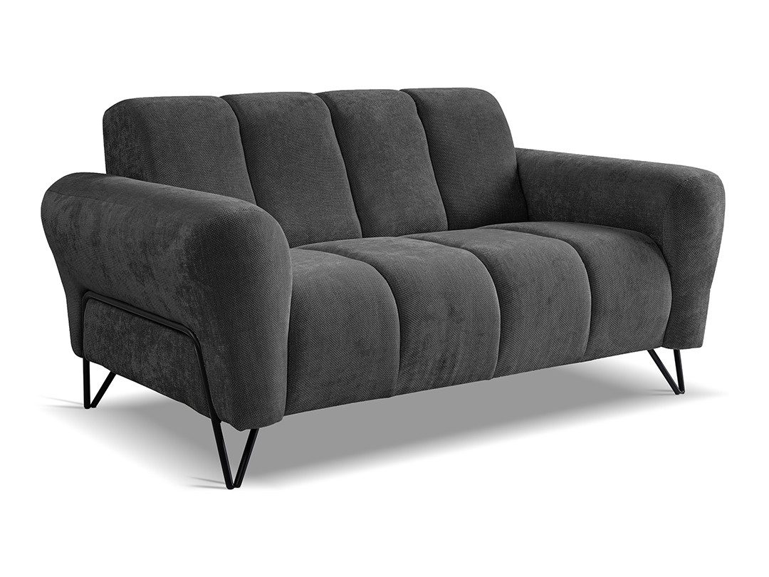 Beautysofa Sofa mit Metallbeine in schwarzer günstig online kaufen