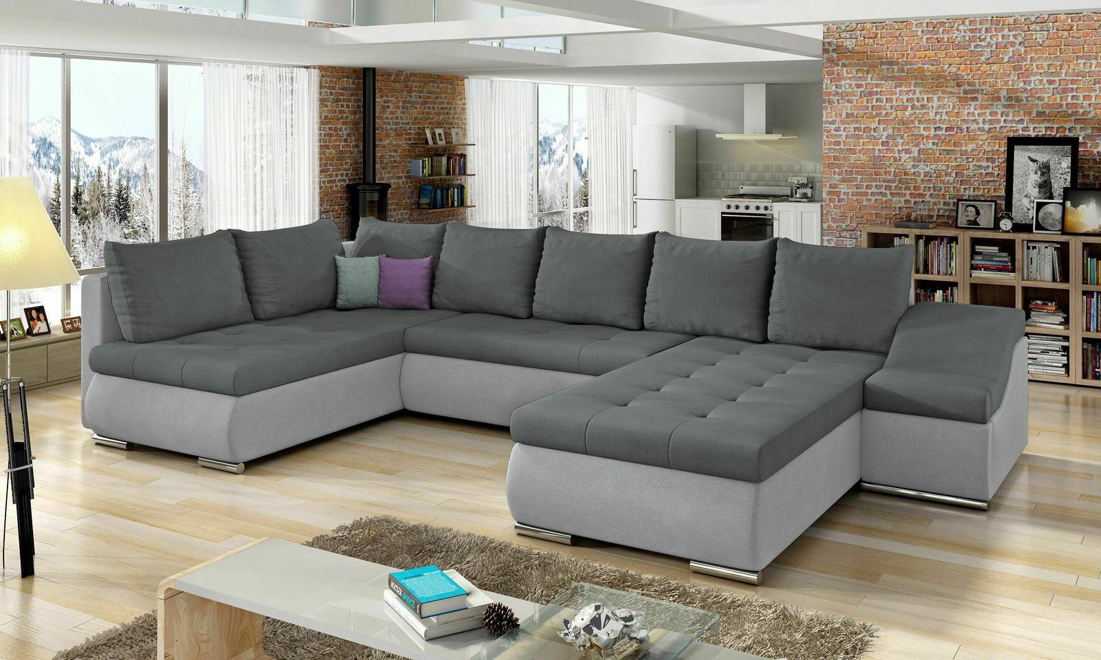 JVmoebel Ecksofa, XXL Big Wohnlandschaft Couch Polster Ecksofa Sofa