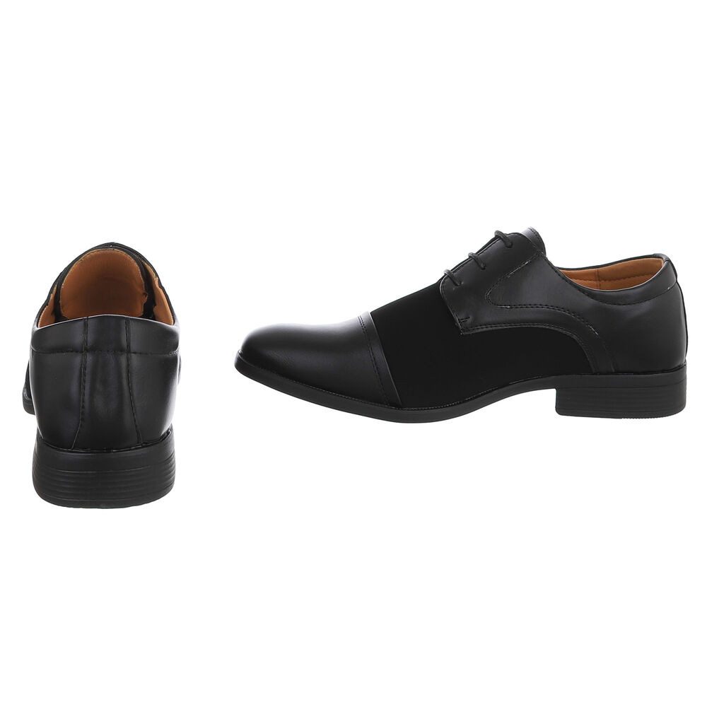 Coolwalk Herrenschnürschuh Elegant mit Kappe und Schnürung Schnürschuh (92009975) Blockabsatz Business-Schuhe in Schwarz – Bild 5 von 5