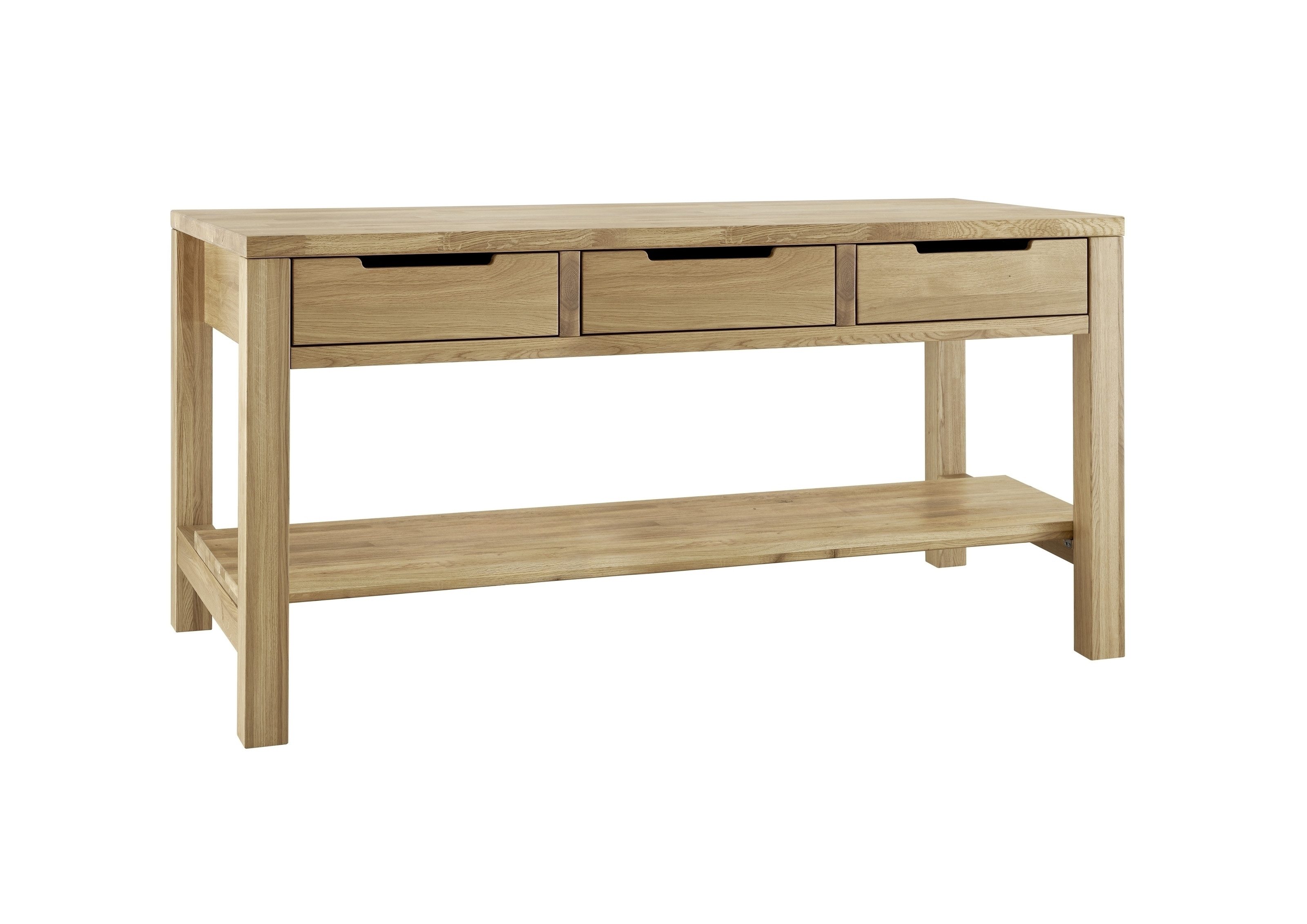 PREISBRECHER Kochinsel Ponza, 3 Schubladen, in Eiche geölt, Massivholz - 180x91x90cm (BxHxT)