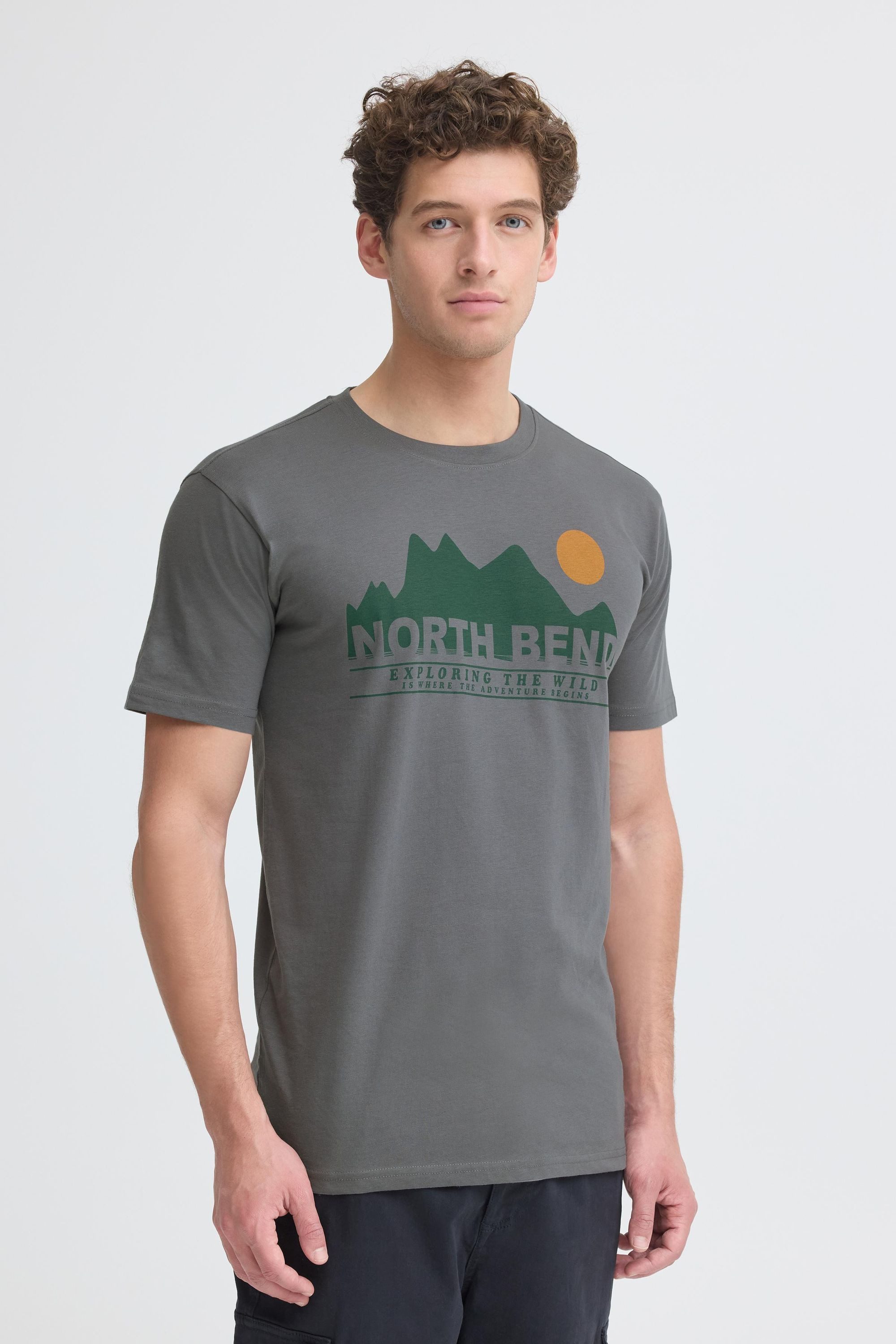 North Bend Rundhalsshirt NBCash M Sportliches bedrucktes T-Shirt