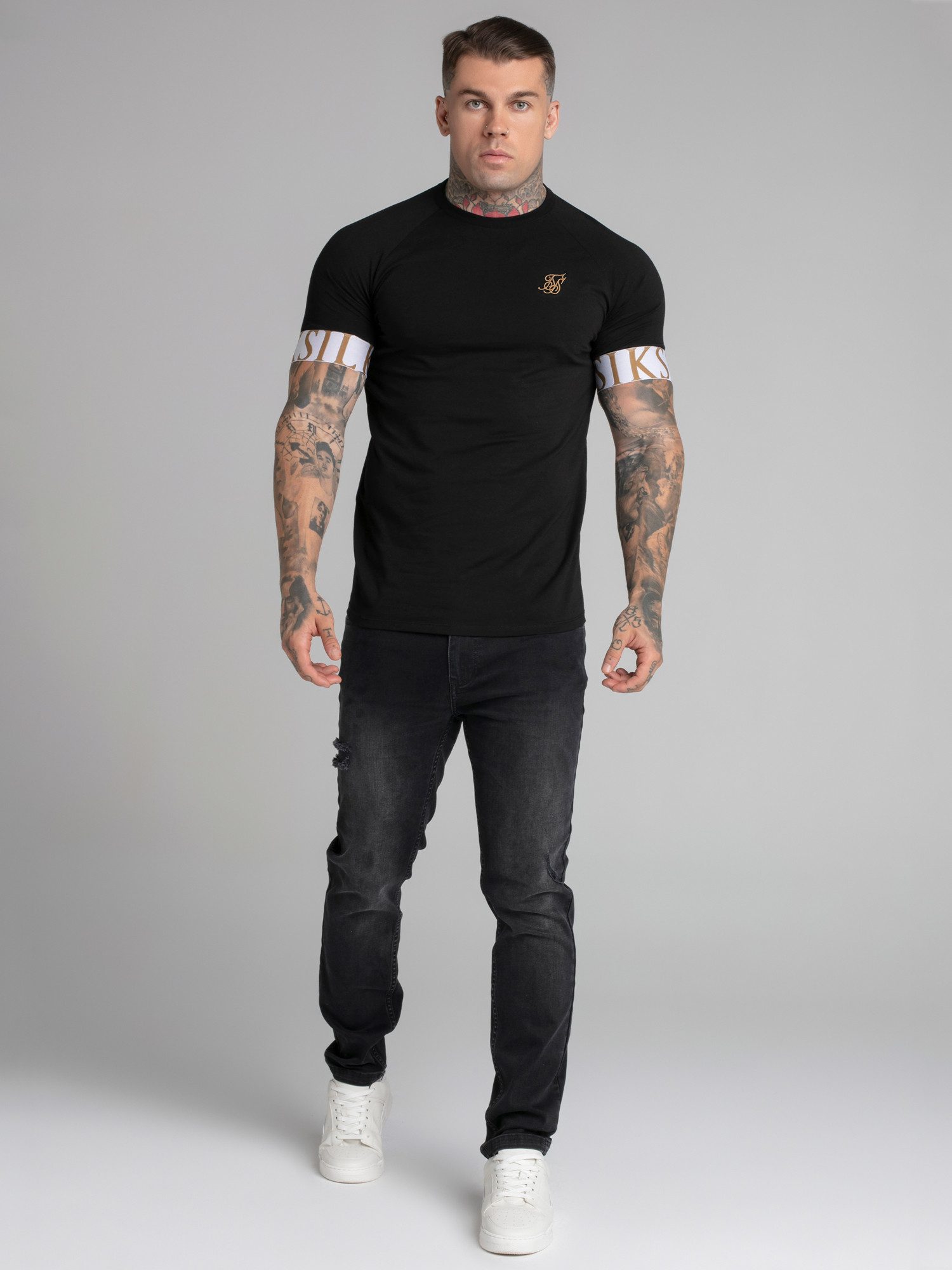 Siksilk T-Shirt SikSilk Herren Schwarzes Tech T-Shirt günstig online kaufen