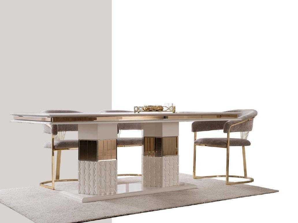 JVmoebel Esszimmer-Set, Esstisch Garnitur Essgruppe Tisch mit 4x Stühlen Stuhlgruppe