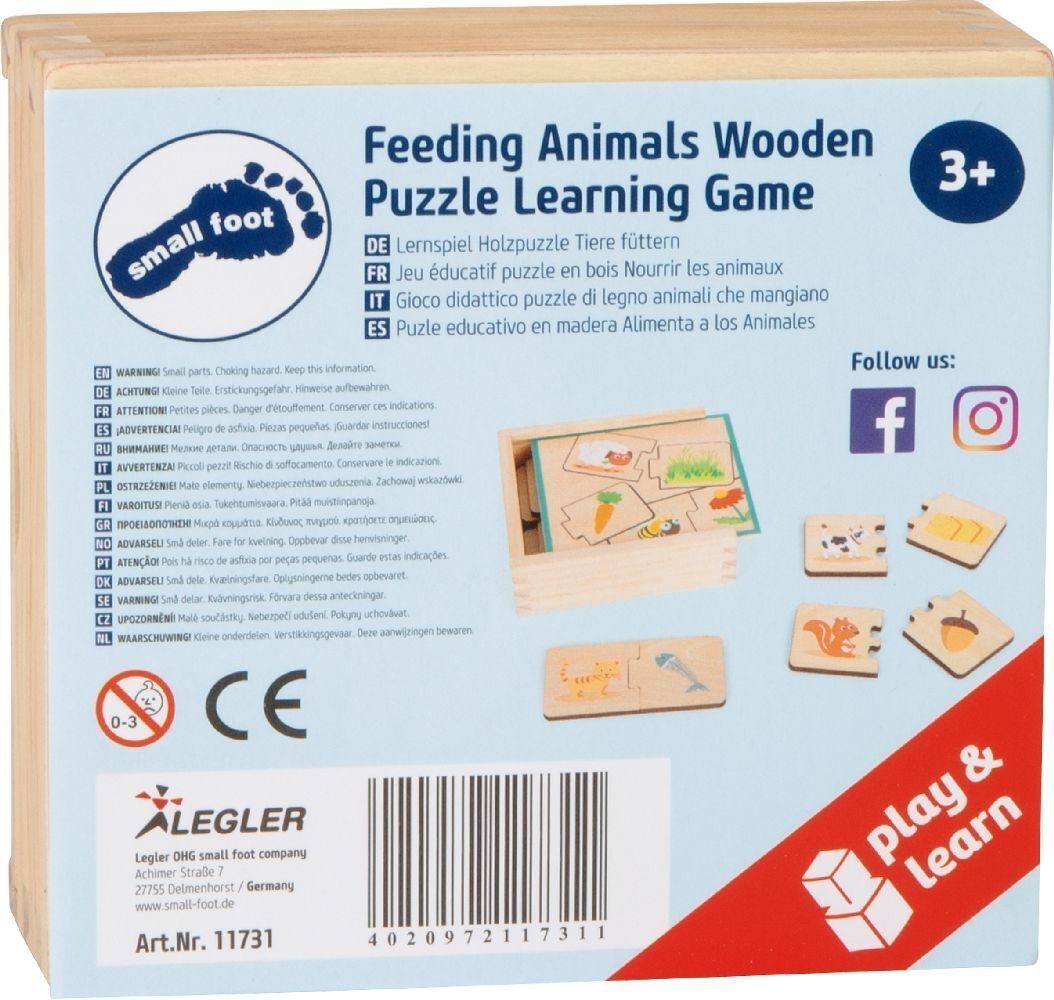 Legler Puzzle Puzzle-Box füttern, Puzzleteile Tiere
