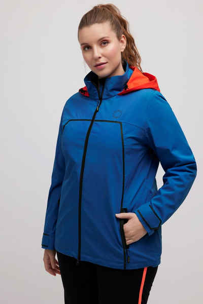 Ulla Popken Funktionsjacke Segel-Funktionsjacke wasserdicht Kapuze