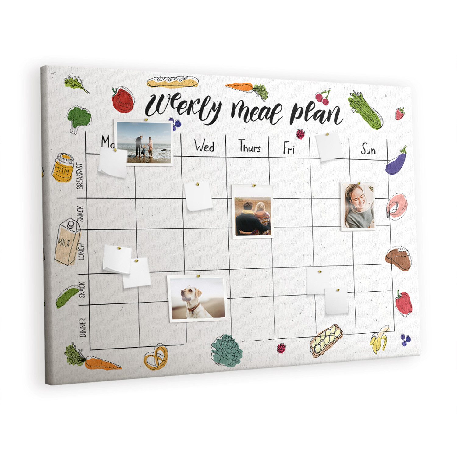 Tulup Pinnwand Pinntafel Korkplatte Planer Korkwand 140 x 100 cm, 100 Stk. Pinnadeln