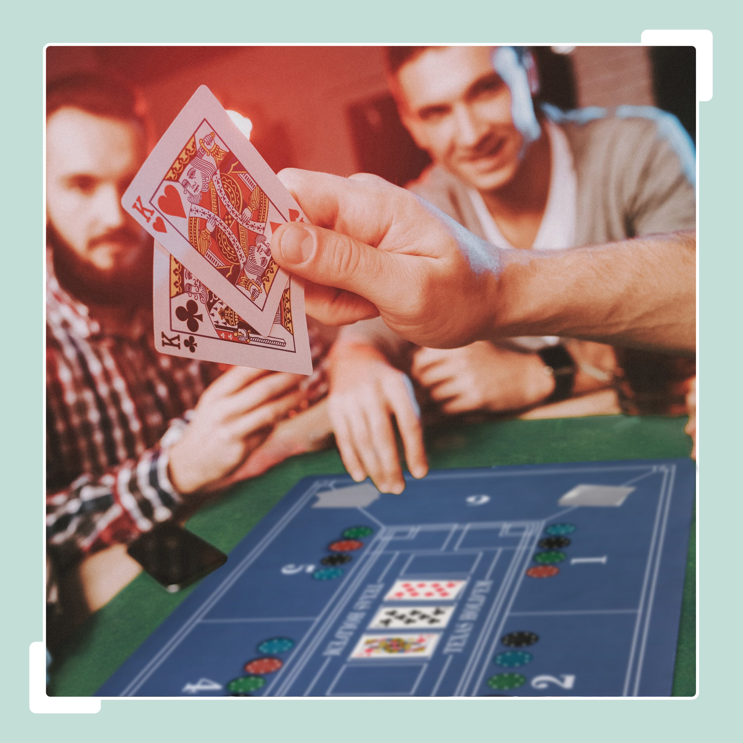 relaxdays Spiel Pokermatte 120 x 60 cm, blau