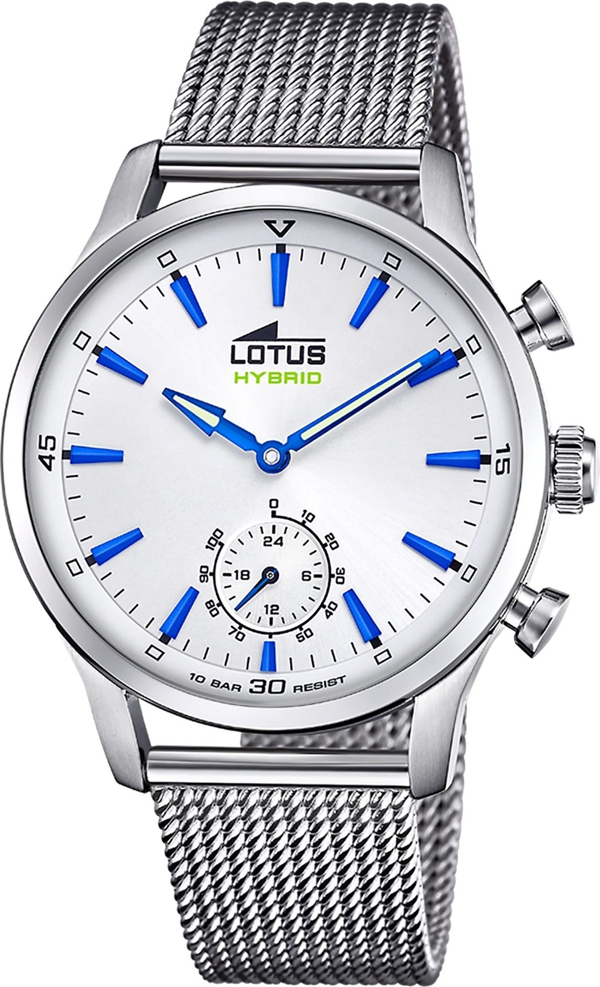 Lotus Chronograph Lotus Herrenuhr Edelstahl silber Lotus, (Chronograph), Herren Armbanduhr rund, groß (ca. 43mm), Edelstahl