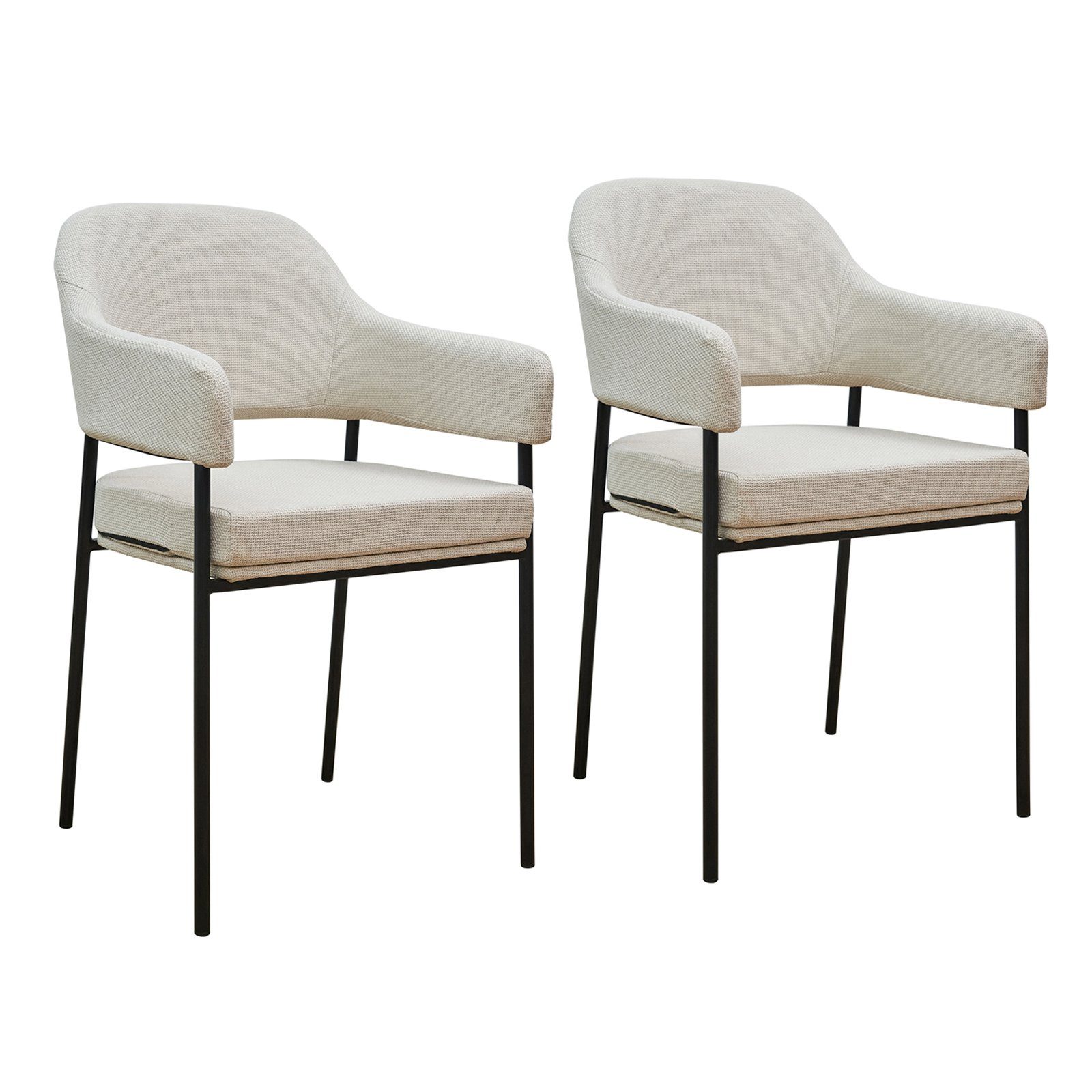 SVITA Chris Loungesessel Senfgelb - Polsterstuhl Mit Armlehnen 66x82,5x77cm