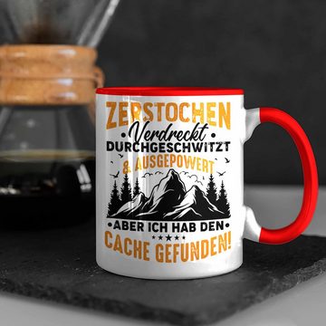 Trendation Tasse Trendation - Geocaching Tasse Geschenk Lustiger Spruch GPS-Schnitzeljag Geschenkidee Pfadfinder Geburtstag Geocacher