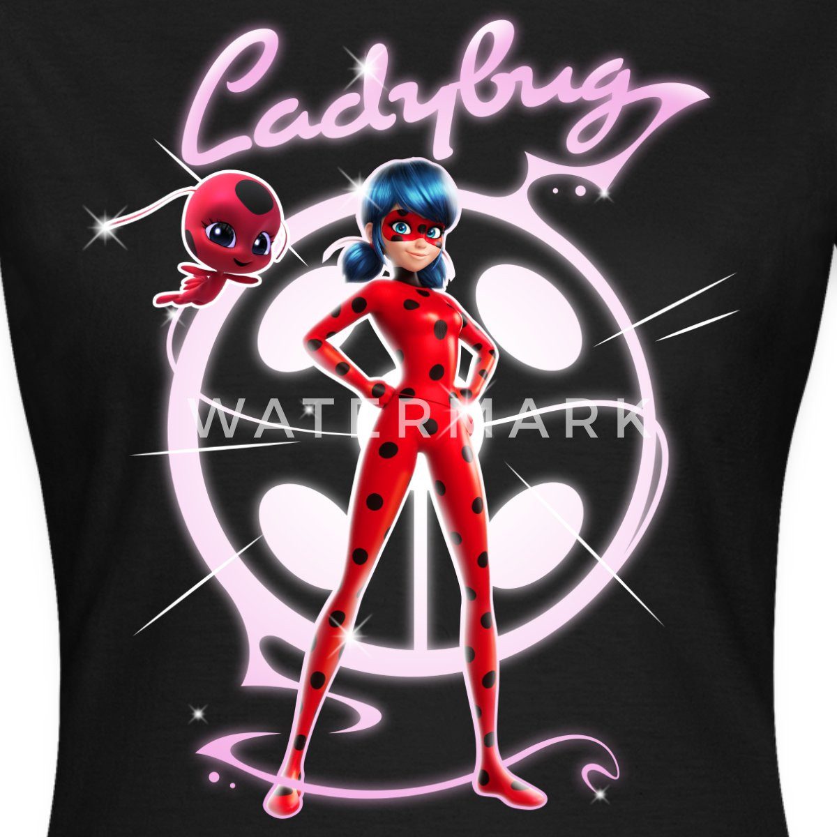 Spreadshirt T-Shirt Miraculous Ladybug Mit Tikki Frauen T-Shirt (1-tlg)