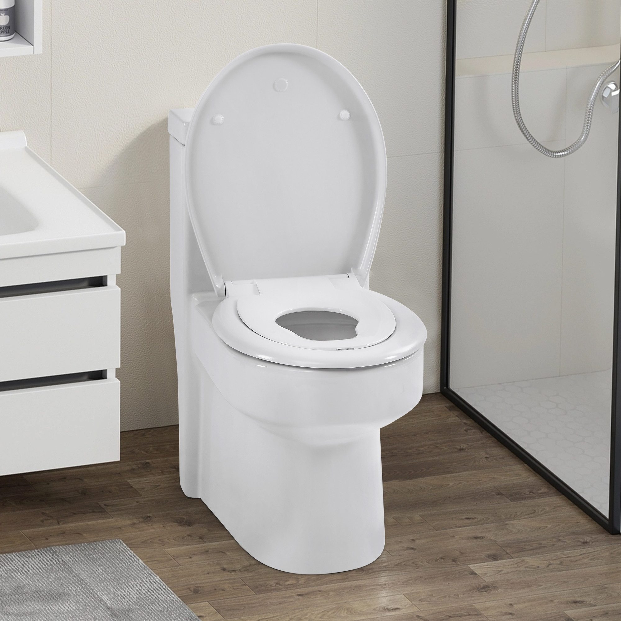 Arebos WC-Sitz Toilettendeckel mit Absenkautomatik Klodeckel günstig online kaufen