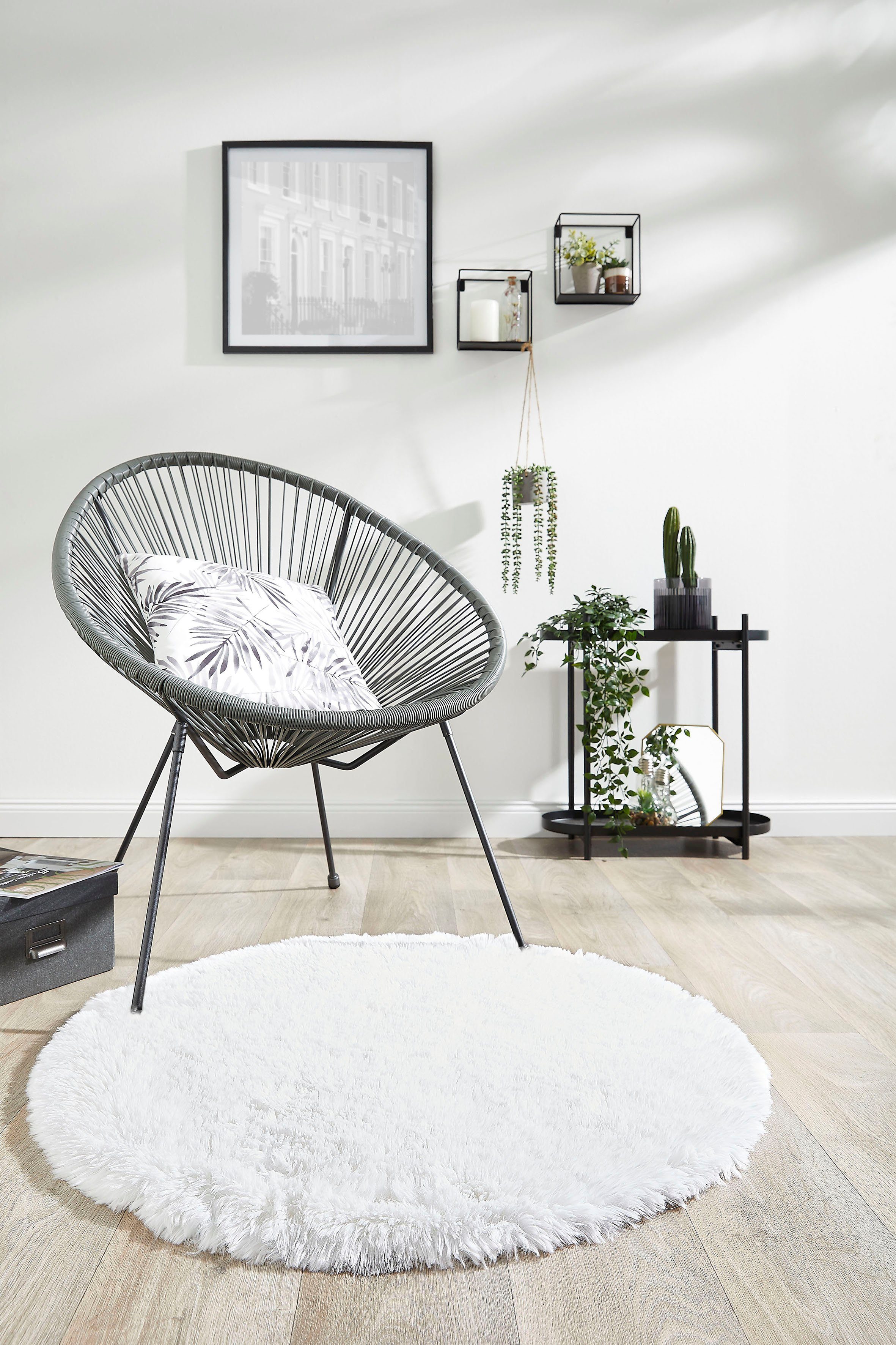 my home Fellteppich Alpa, rund, Höhe: günstig online kaufen