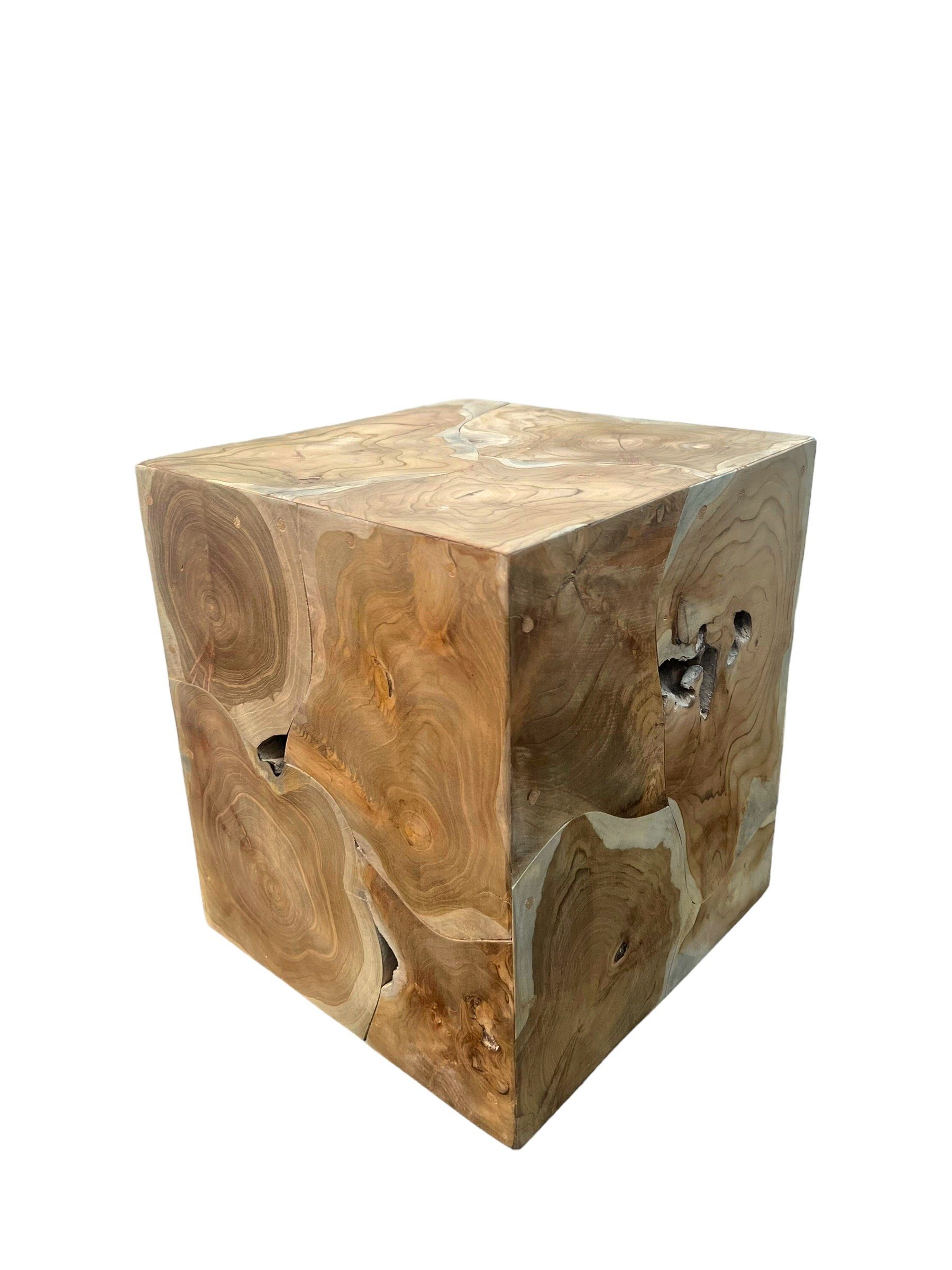 Beistelltisch Handgefertigter Couchtisch Holzmosaik aus - Beistelltisch natürlichem FaHome