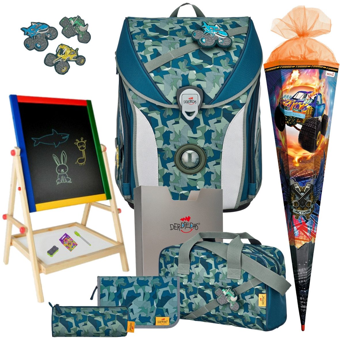 DerDieDas® Ранці 1.Klasse ErgoFlex Max in unterschiedlichen Sets (7-tlg)