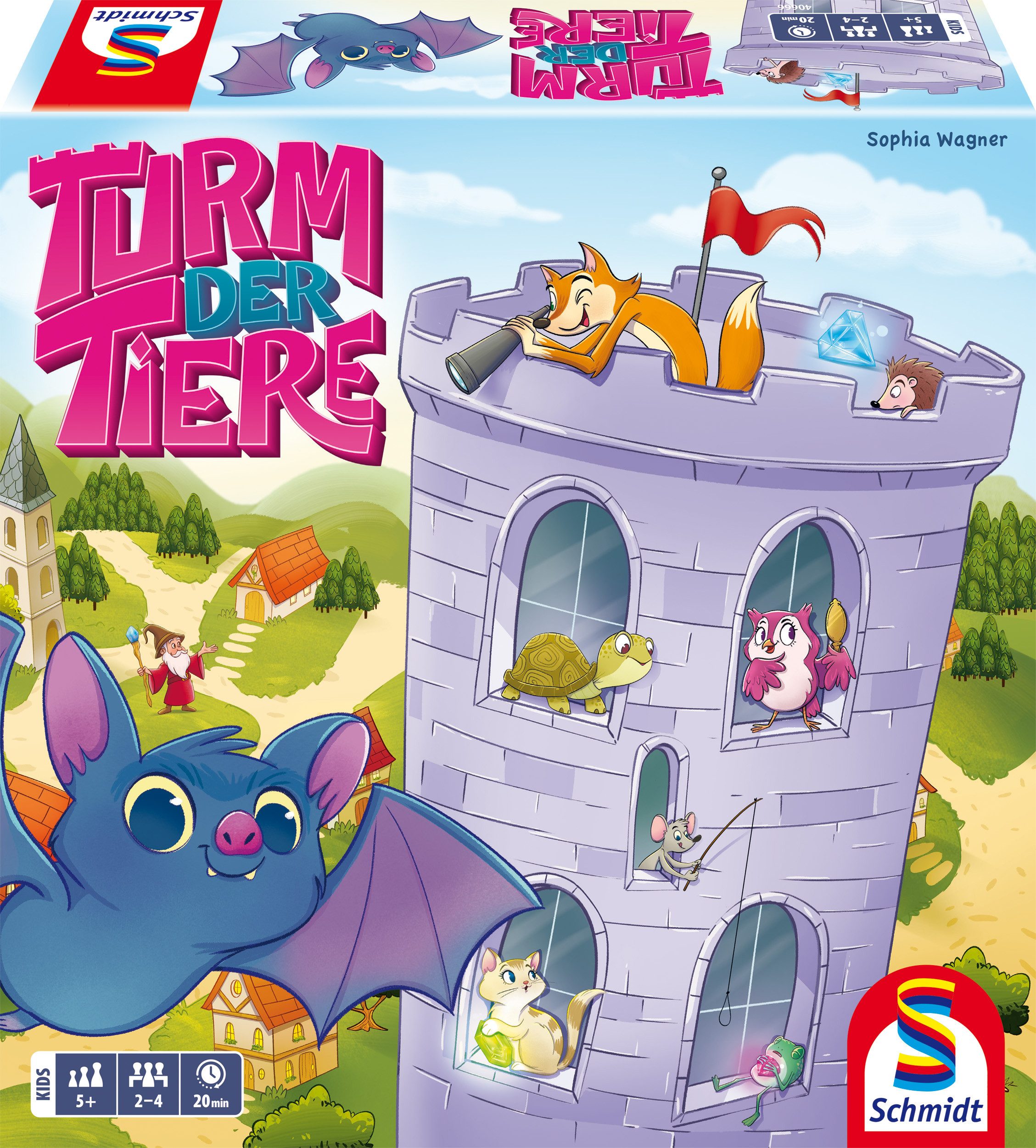 Schmidt Spiele Spiel Turm der Tiere, Kinderspiel
