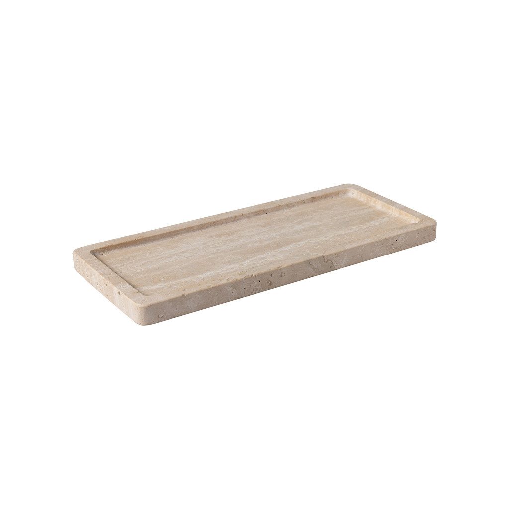 Villeroy & Boch Servierplatte Manufacture Travertine Servierplatte 255x108mm, Steingut, (1-tlg)