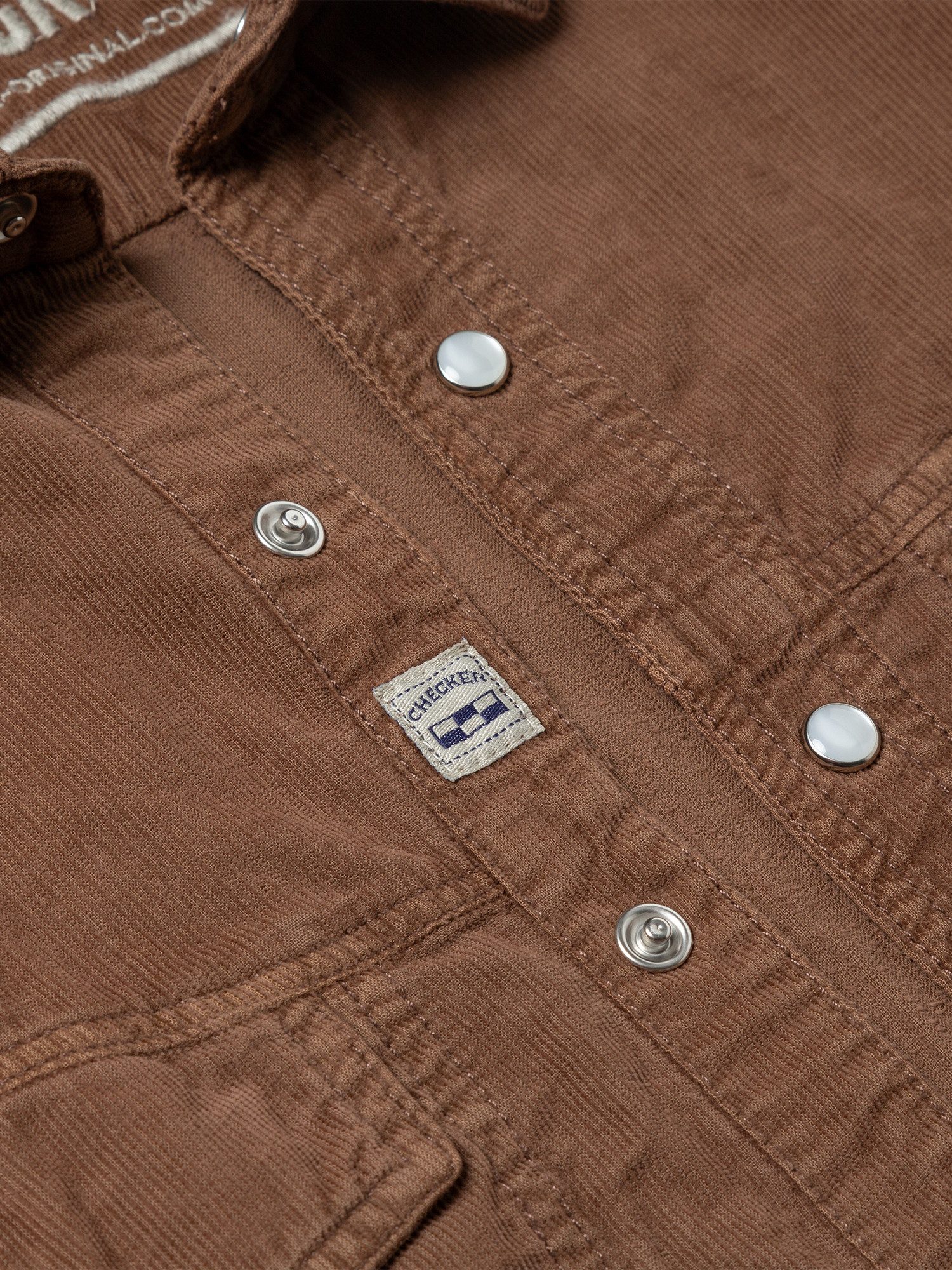 Checker Langarmhemd Dynasty Cord bluse longsleeve langarm günstig online kaufen