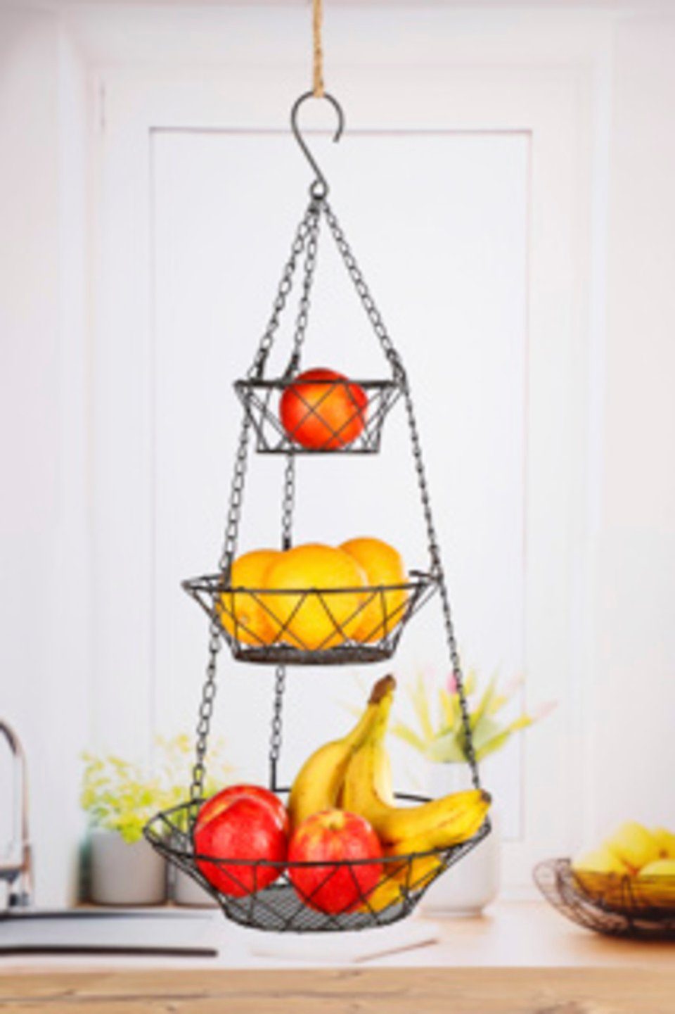 Haushalt International Etagere Hänge-Etagere mit 3 Körben Gesamtmaß: ca. 28cm, Höhe 67cm, (1-tlg)